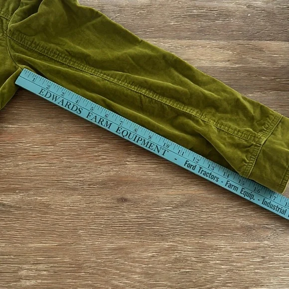 Live a Little Suede Jacket Womens M Button Front Green Fitted - Picture 9 of 9